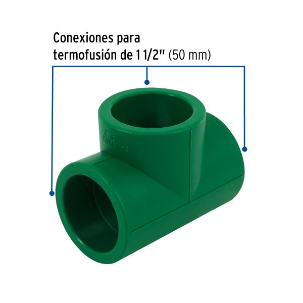 45466 - Tee sencilla de PPR 1-1/2', Foset