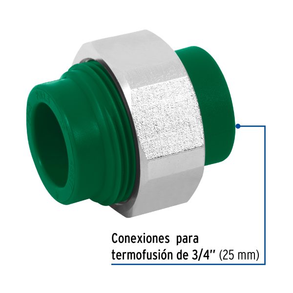 49811 - Tuerca unión PPR, tuerca latón,  3/4', Foset