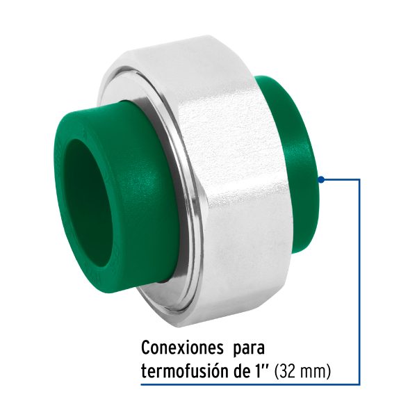 49812 - Tuerca unión PPR, tuerca latón,  1', Foset