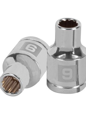 13523 - Dado de 9 mm, 12 puntas, cuadro 1/2', Truper