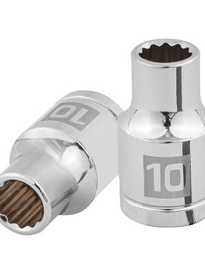 13524 - Dado de 10 mm, 12 puntas, cuadro 1/2', Truper