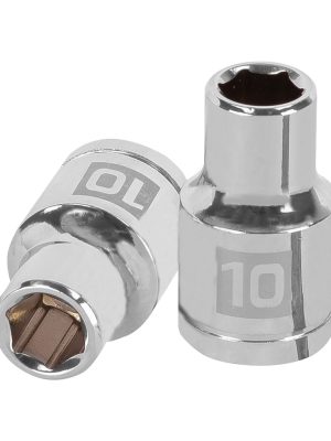 13260 - Dado de 10 mm, 6 puntas, cuadro 1/2', Truper