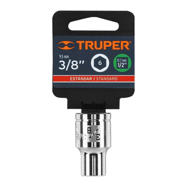 13230 - Dado de 3/8', 6 puntas, cuadro 1/2', Truper