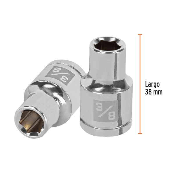 13230 - Dado de 3/8', 6 puntas, cuadro 1/2', Truper