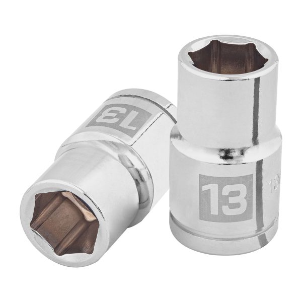 13263 - Dado de 13 mm, 6 puntas, cuadro 1/2', Truper