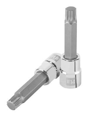 101303 - Dado punta larga bristol M14, cuadro 1/2', Truper