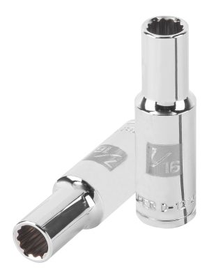 D-1214-EL.jpg 101003 - Dado largo de 7/16' 12 puntas, cuadro 1/2', Truper