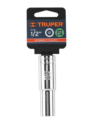 13360 - Dado largo de 1/2', 12 puntas, cuadro 1/2', Truper