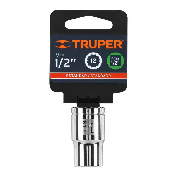 13302 - Dado de 1/2', 12 puntas, cuadro 1/2', Truper