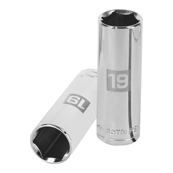 13359 - Dado largo de 19 mm, 6 puntas, cuadro 1/2', Truper