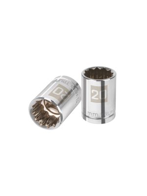 13534 - Dado de 20 mm, 12 puntas, cuadro 1/2', Truper