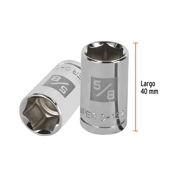 13234 - Dado de 5/8', 6 puntas, cuadro 1/2', Truper