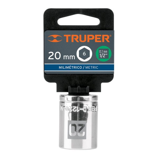 13270 - Dado de 20 mm, 6 puntas, cuadro 1/2', Truper