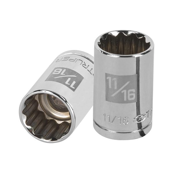 13305 - Dado de 11/16', 12 puntas, cuadro 1/2', Truper