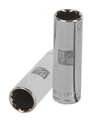 13363 - Dado largo de 11/16', 12 puntas, cuadro 1/2', Truper