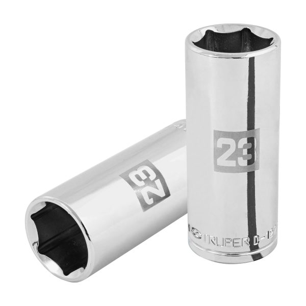 101011 - Dado largo de 23 mm, 6 puntas, cuadro 1/2', Truper