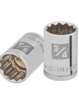 D-1224.jpg 13306 - Dado de 3/4', 12 puntas, cuadro 1/2', Truper