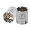 13538 - Dado de 24 mm, 12 puntas, cuadro 1/2', Truper