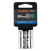 13538 - Dado de 24 mm, 12 puntas, cuadro 1/2', Truper