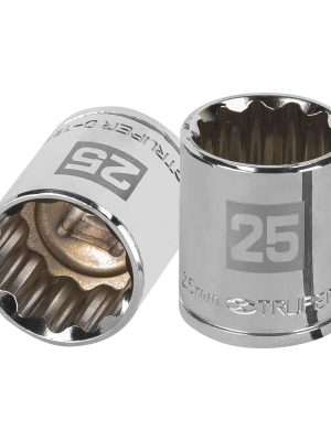 13539 - Dado de 25 mm, 12 puntas, cuadro 1/2', Truper