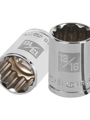 13307 - Dado de 13/16', 12 puntas, cuadro 1/2', Truper