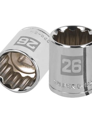 D-1226-EM.jpg 13540 - Dado de 26 mm, 12 puntas, cuadro 1/2', Truper