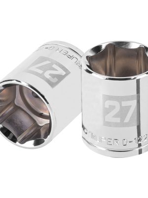 D-1227-M.jpg 101007 - Dado de 27 mm, 6 puntas, cuadro 1/2', Truper