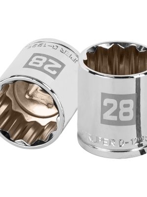 D-1228-EM.jpg 13542 - Dado de 28 mm, 12 puntas, cuadro 1/2', Truper