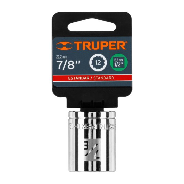 13308 - Dado de 7/8', 12 puntas, cuadro 1/2', Truper