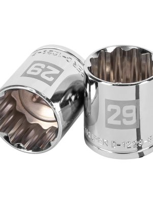 13543 - Dado de 29 mm, 12 puntas, cuadro 1/2', Truper