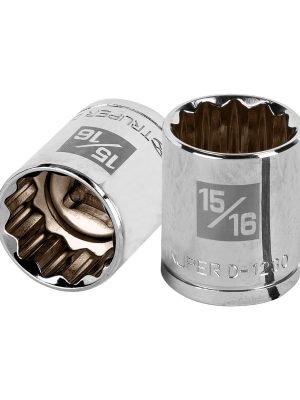 13309 - Dado de 15/16', 12 puntas, cuadro 1/2', Truper