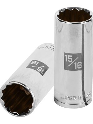 13369 - Dado largo de 15/16', 12 puntas, cuadro 1/2', Truper