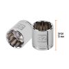 13545 - Dado de 32 mm, 12 puntas, cuadro 1/2', Truper