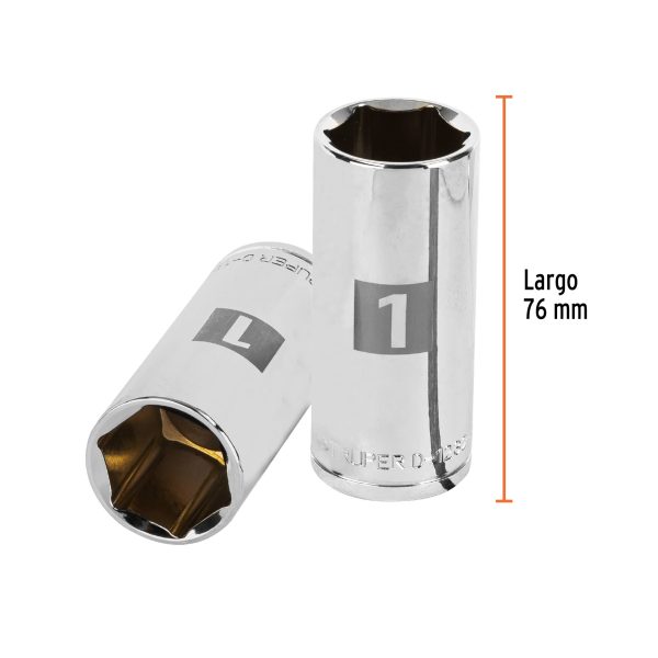 13333 - Dado largo de 1', 6 puntas, cuadro 1/2', Truper