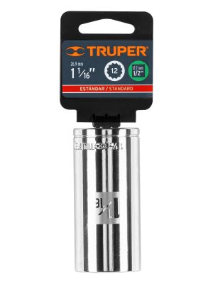 D-1234-ELE1.jpg 13371 - Dado largo de 1-1/16', 12 puntas, cuadro 1/2', Truper