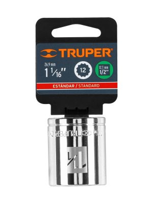 D-1234E1.jpg 13311 - Dado de 1-1/16', 12 puntas, cuadro 1/2', Truper