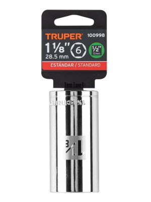 D-1236-HLE1.jpg 100998 - Dado largo de 1-1/8', 6 puntas, cuadro 1/2', Truper