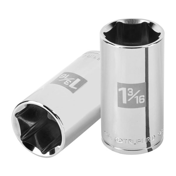 100999 - Dado largo de 1-3/16', 6 puntas, cuadro 1/2', Truper