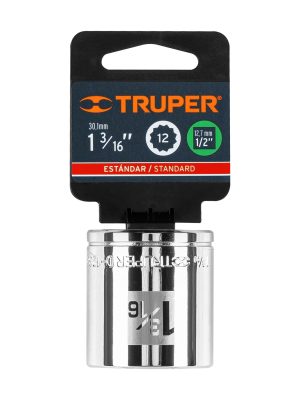 13313 - Dado de 1-3/16', 12 puntas, cuadro 1/2', Truper