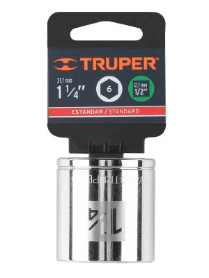 D-1240-HE1.jpg 13244 - Dado de 1-1/4', 6 puntas, cuadro 1/2', Truper