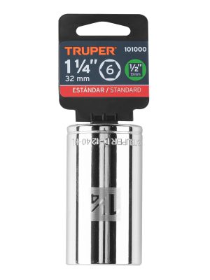 D-1240-HLE1.jpg 101000 - Dado largo de 1-1/4', 6 puntas, cuadro 1/2', Truper
