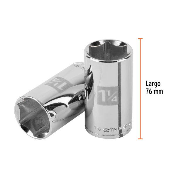 101000 - Dado largo de 1-1/4', 6 puntas, cuadro 1/2', Truper