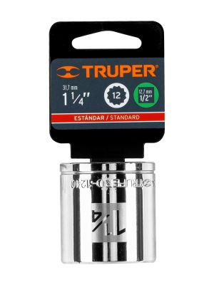 D-1240E1.jpg 13314 - Dado de 1-1/4', 12 puntas, cuadro 1/2', Truper