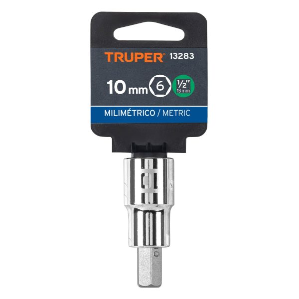 13283 - Dado punta hexagonal de 10 mm, cuadro 1/2', Truper