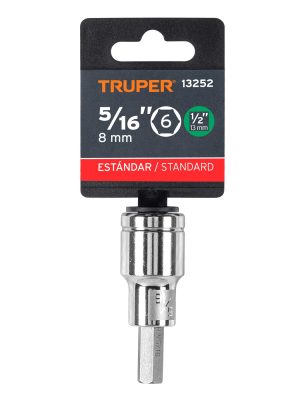 D-1241-5-16E1.jpg 13252 - Dado punta hexagonal de 5/16', cuadro 1/2', Truper