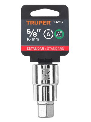 13257 - Dado punta hexagonal de 5/8', cuadro 1/2', Truper