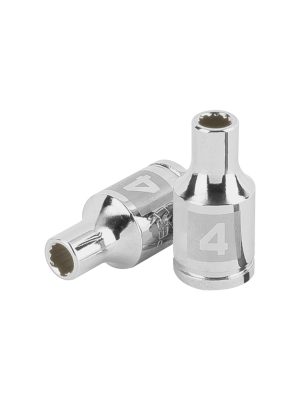 100973 - Dado de 4 mm, 12 puntas, cuadro 1/4', Truper