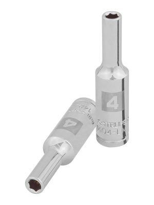 100968 - Dado largo de 4 mm, 6 puntas, cuadro 1/4', Truper