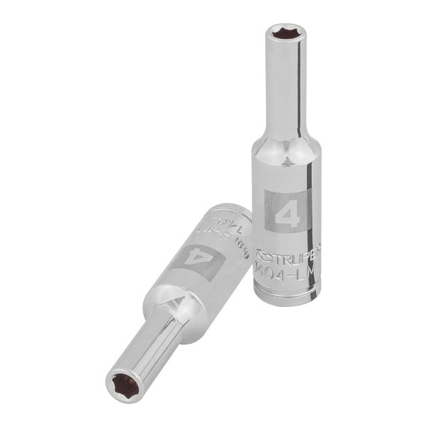 100968 - Dado largo de 4 mm, 6 puntas, cuadro 1/4', Truper