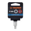 13166 - Dado de 4 mm, 6 puntas, cuadro 1/4', Truper